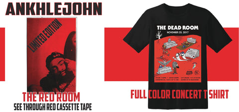 ANKHLEJOHN "The Red Room" Cassette Tape & Concert T Shirt Bundle